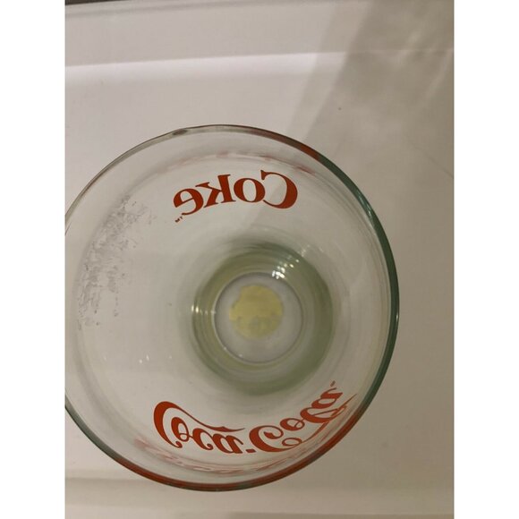 Vintage Coke Coca-Cola®Bell Shaped Clear 16oz Tumbler Red Letters‎ - Picture 5 of 7